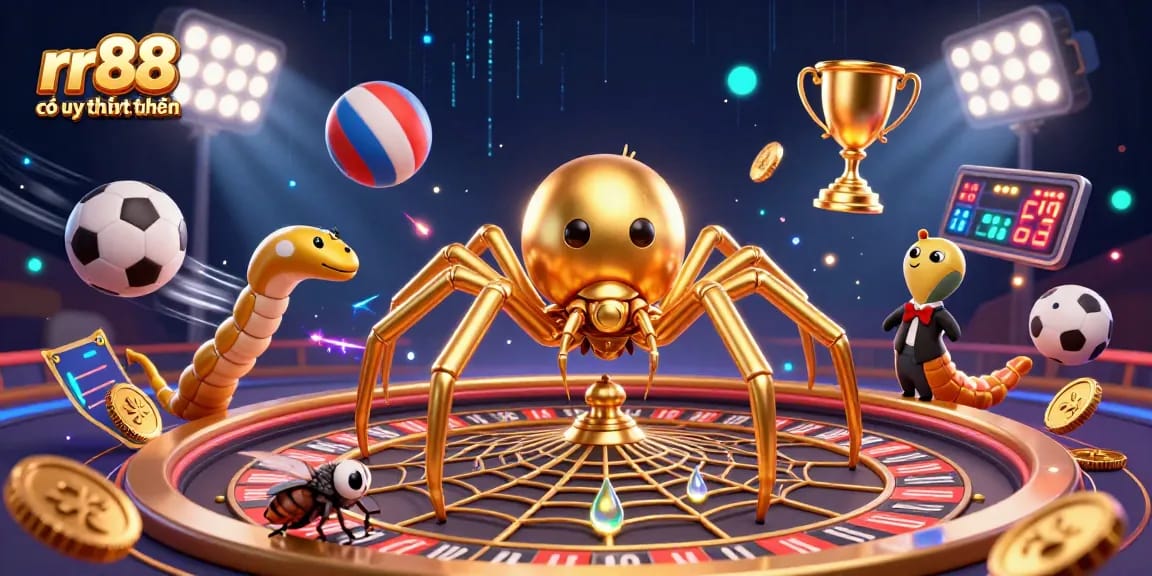 Bet on rr88 có uy tín không with confidence in this vibrant casino-themed 3D illustration.