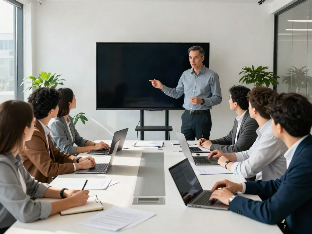 Michael Rustom Toronto consulting strategy meeting in modern office