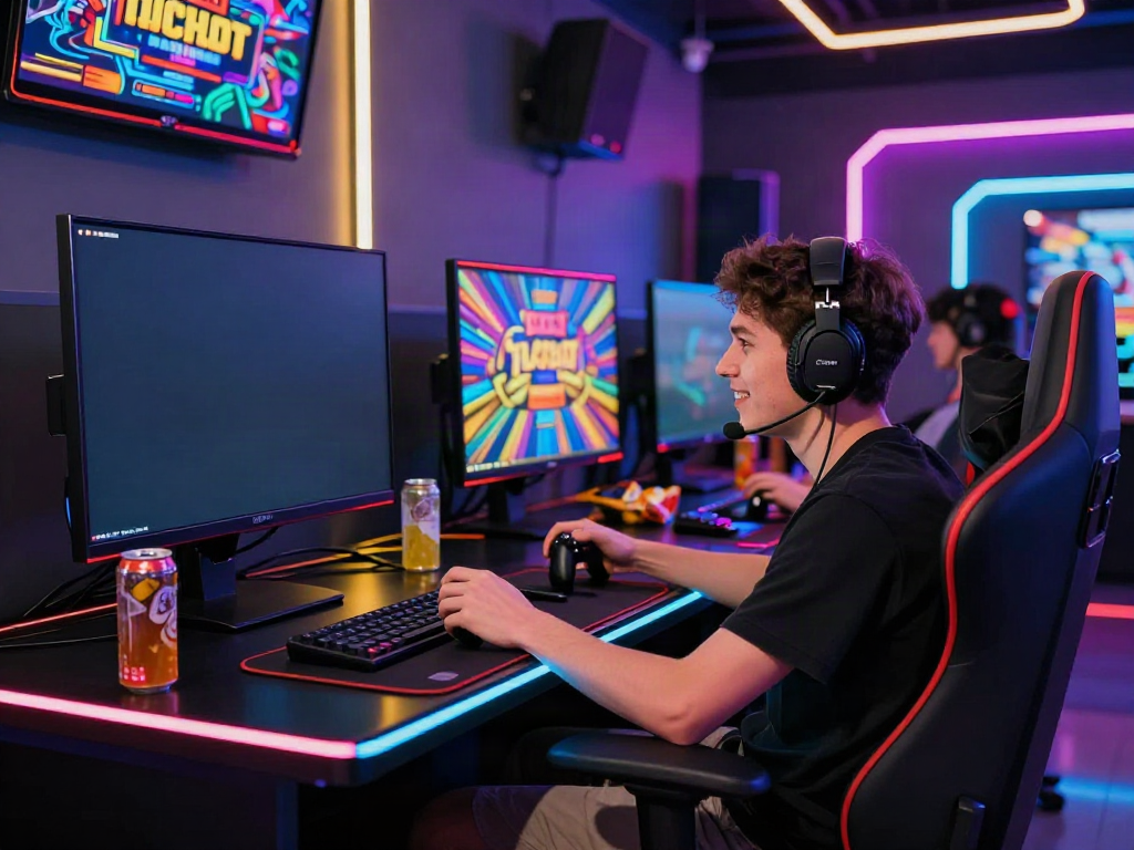 Immersive PG SLOT gaming experience with player and vibrant graphics