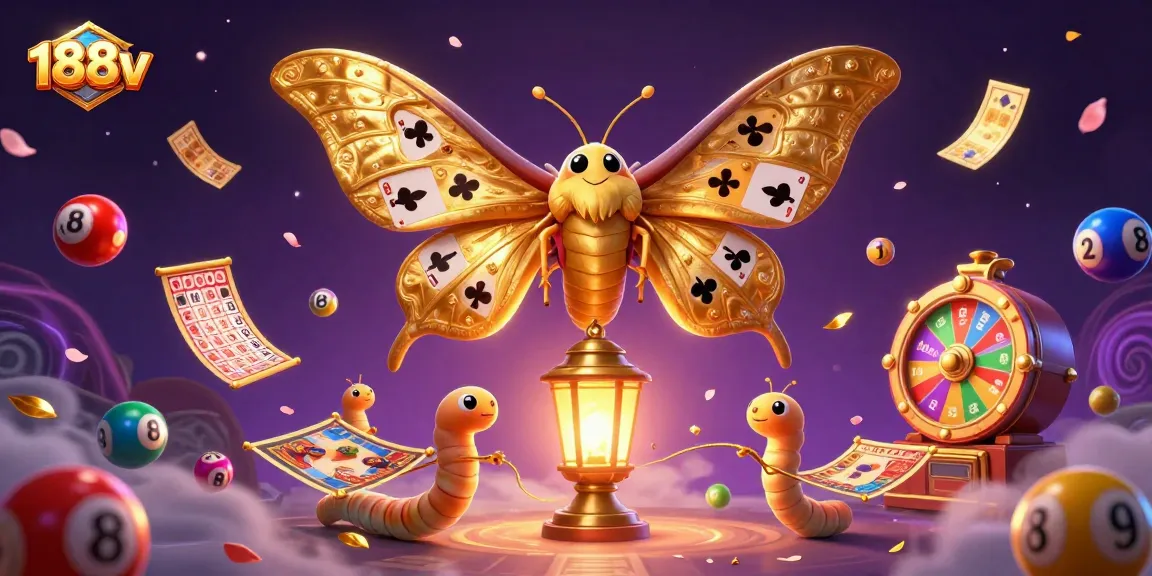 Experience the excitement of 188v with an enchanting 3D illustration of a lottery-themed scene featuring vibrant elements.