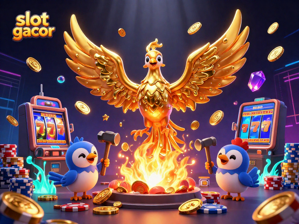 Slot gacor menunjukkan jackpot berkilau dengan mesin slot menampilkan simbol keberuntungan yang memukau.