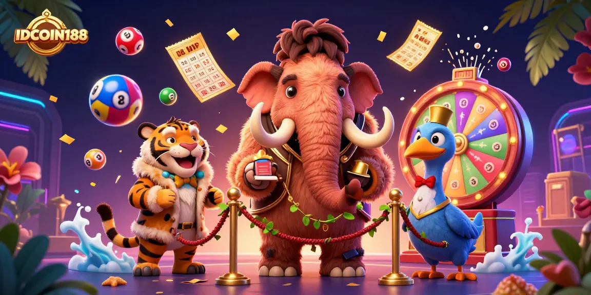 IDCOIN188 hosts a vibrant casino scene with lively characters and dynamic gaming elements.