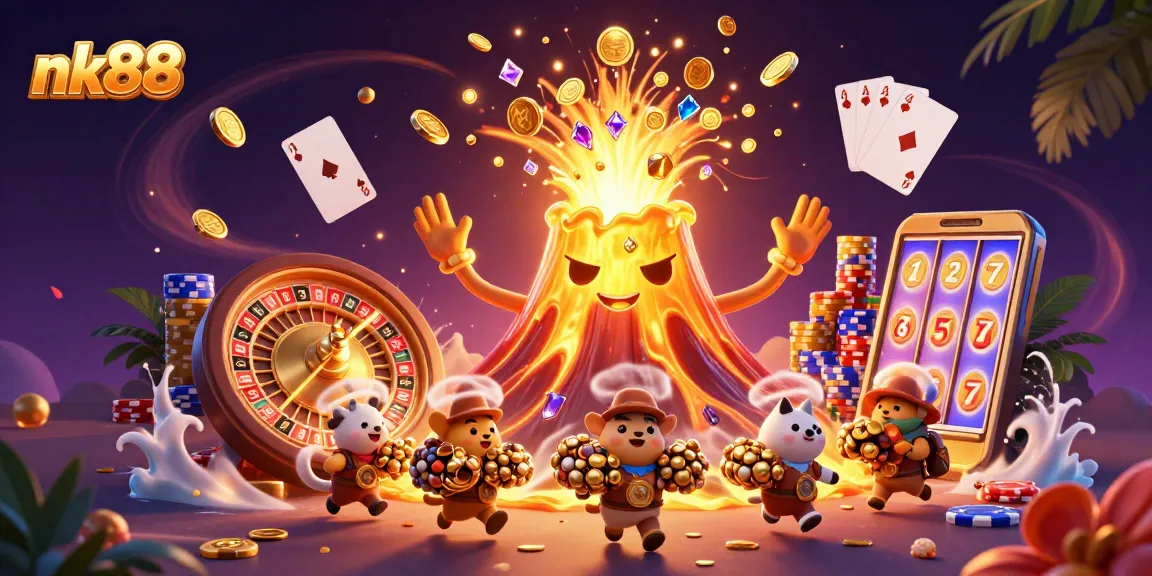 Experience excitement with nk88's vibrant casino elements and treasure-filled adventures.