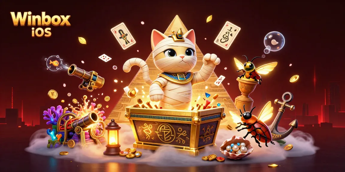 Winbox iOS app allows players to experience dynamic gameplay in a vibrant 3D pyramid casino setting.