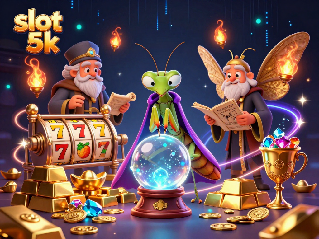 Spin the reels with slot 5k while a whimsical fortune teller reveals winning strategies and treasures.