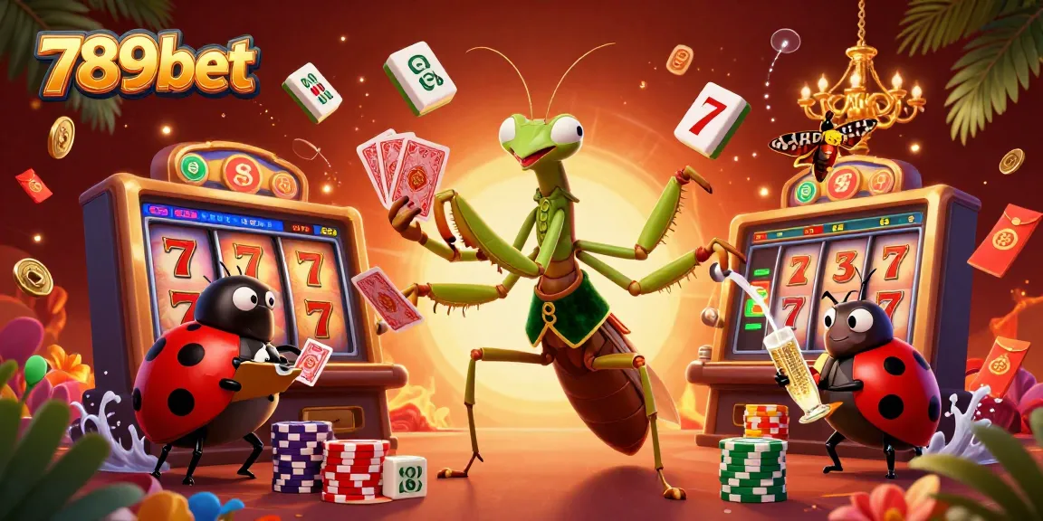 Engage with thrilling slot games at 789bet featuring an energetic casino scene with colorful elements.