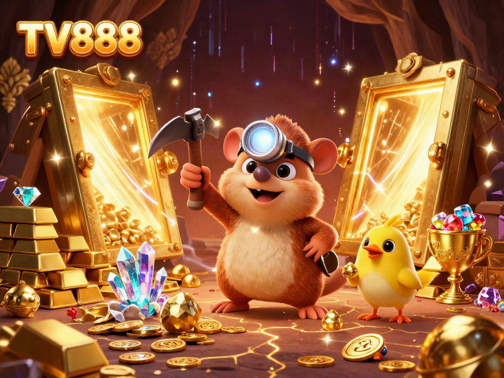 Experience the thrill of winning at TV888 with vibrant treasures and energetic 3D characters.