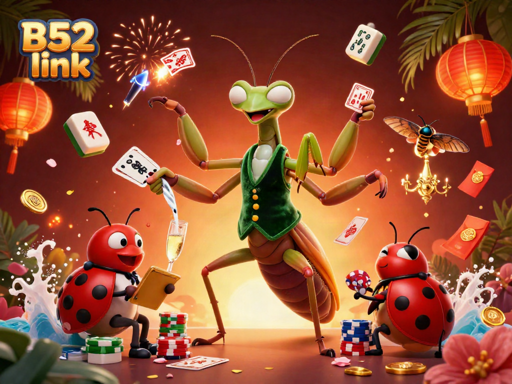 Experience excitement at B52 link with a vibrant casino scene featuring engaging characters and lively game elements.