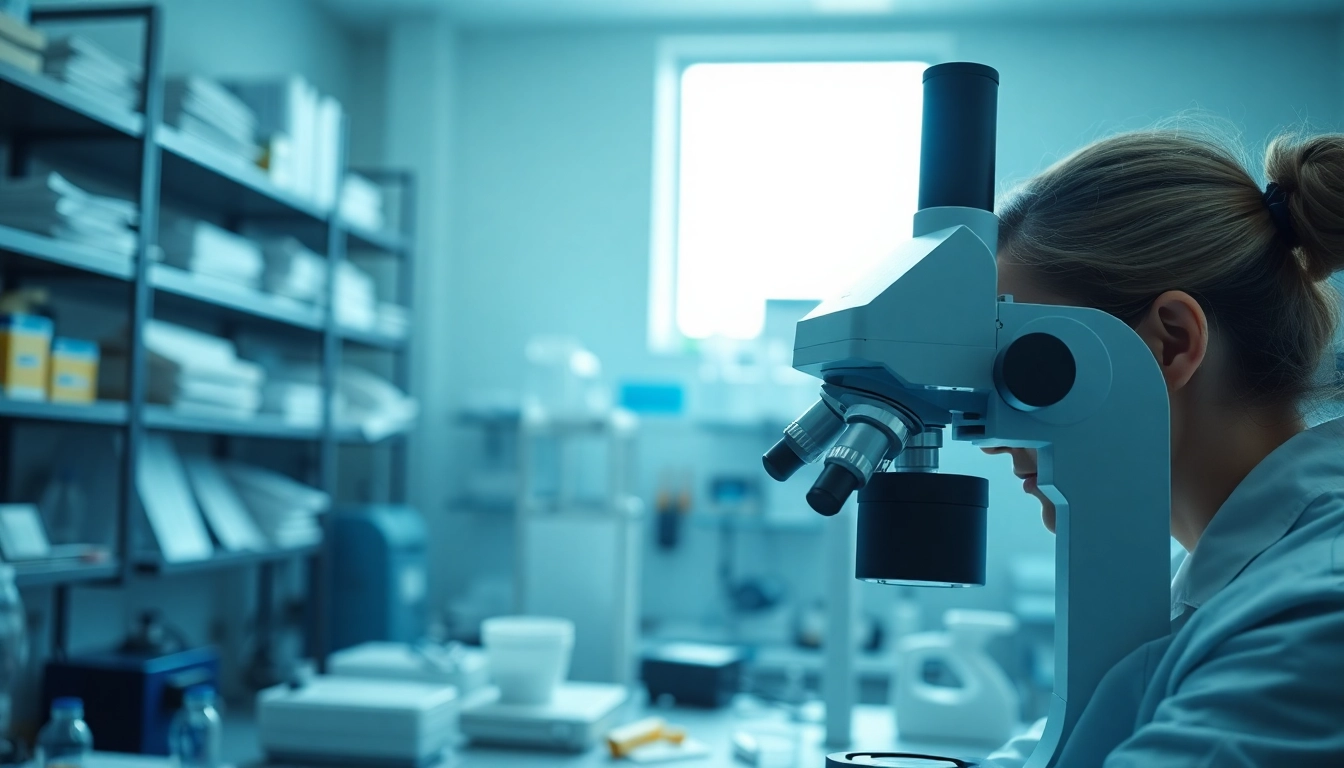Buy tesamorelin in a professional lab, showcasing research on peptide analysis.