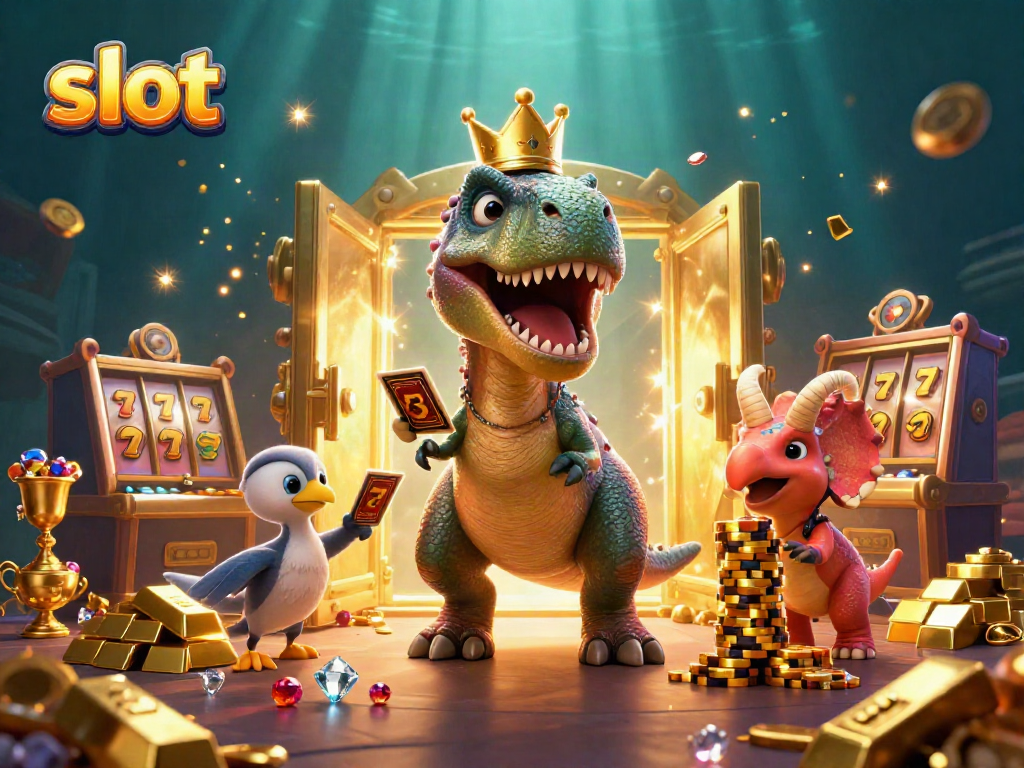 Menggoda pada slot dengan karakter kartun dino unik di kasino virtual, penuh elemen jackpot.