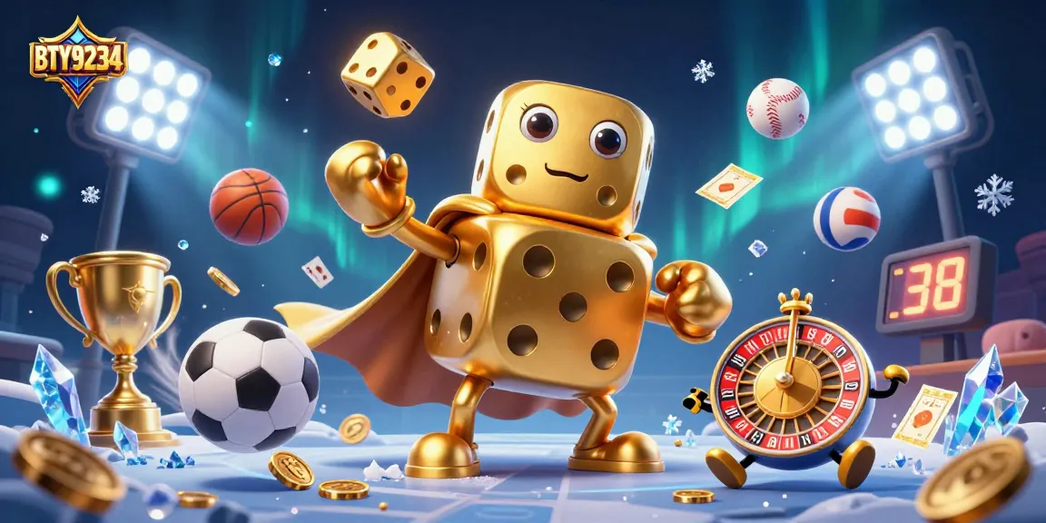 Join the action with BTY9234 in a vibrant 3D casino scene, showcasing dynamic sports betting elements.