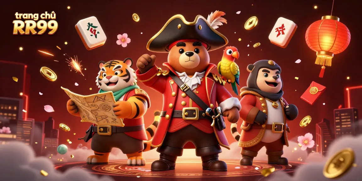 Spin into thrilling wins at trang chủ RR99 with vibrant casino adventures featuring a pirate captain and friends.