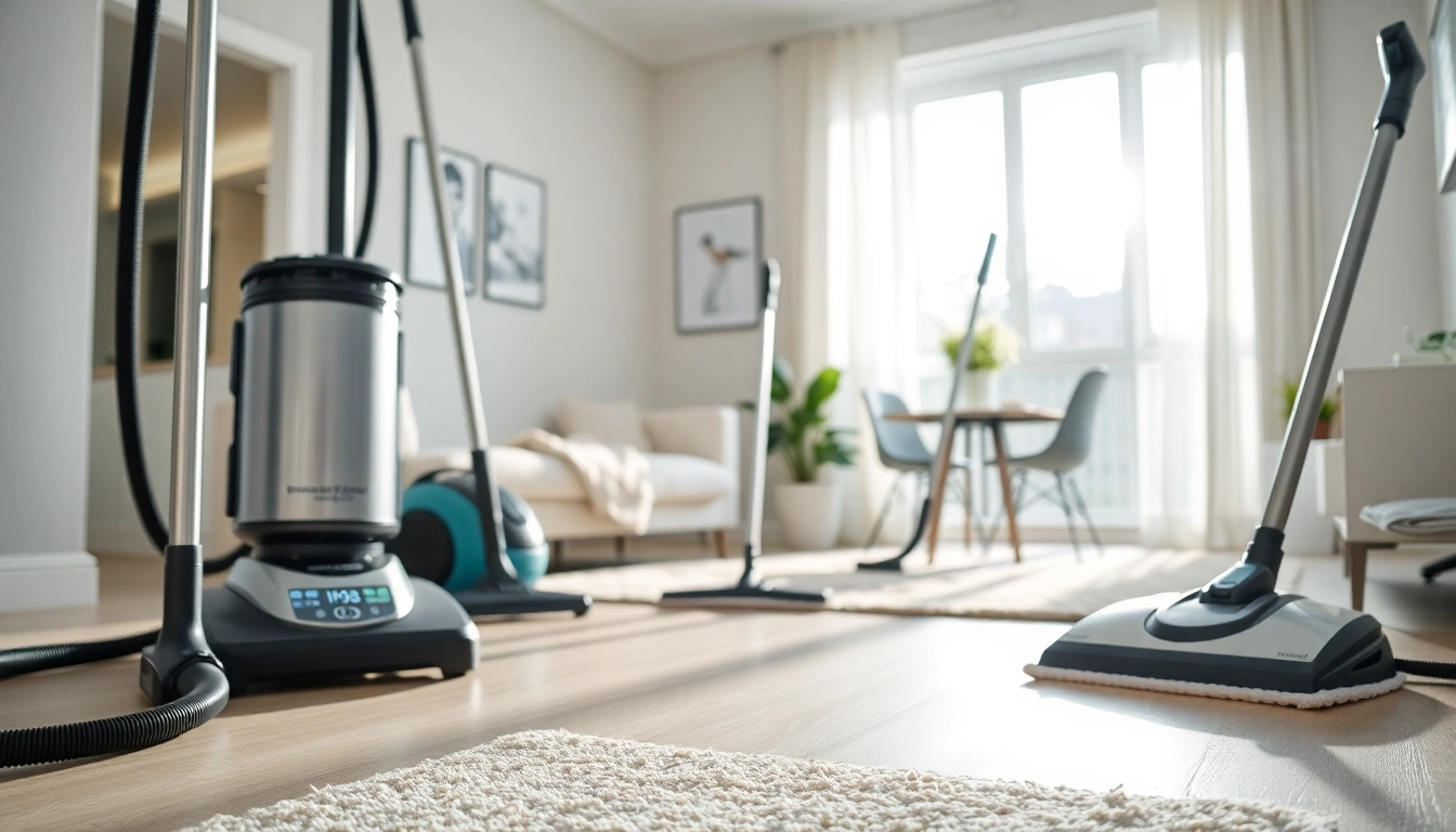 Professionals performing bond cleaning in a bright, spotless apartment.