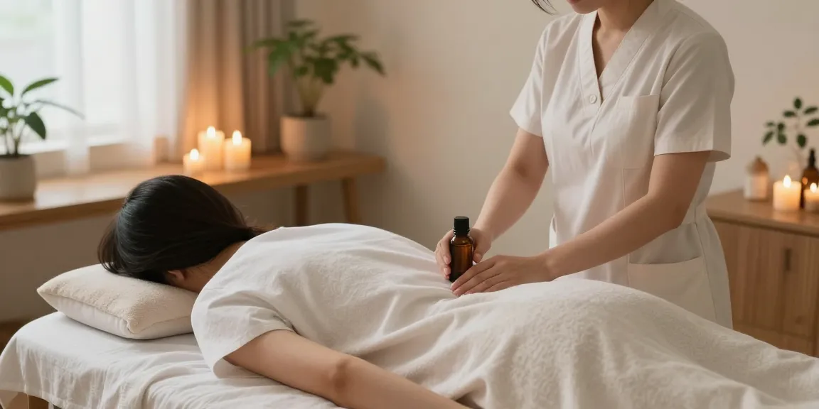 마포출장마사지 session with a serene atmosphere and professional therapist in a comforting setting.