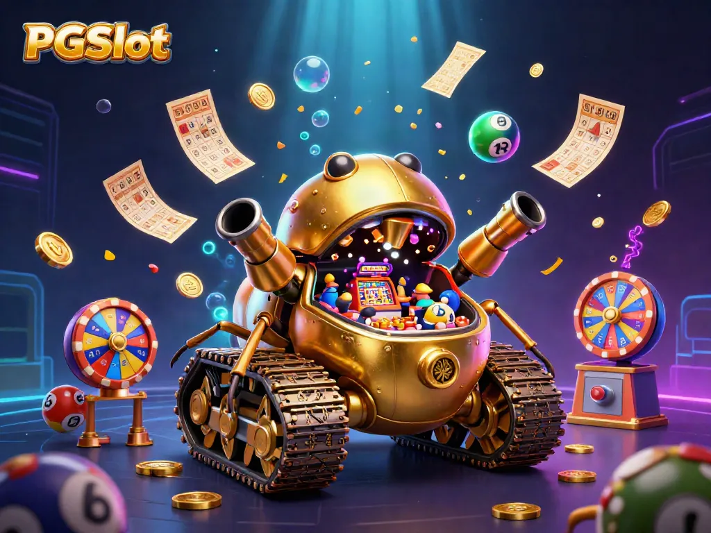 Experience PGSlot's vibrant casino magic with our golden beetle tank and exciting elements.