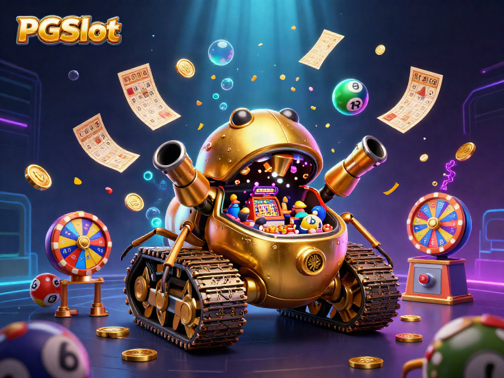 Experience PGSlot's vibrant casino magic with our golden beetle tank and exciting elements.