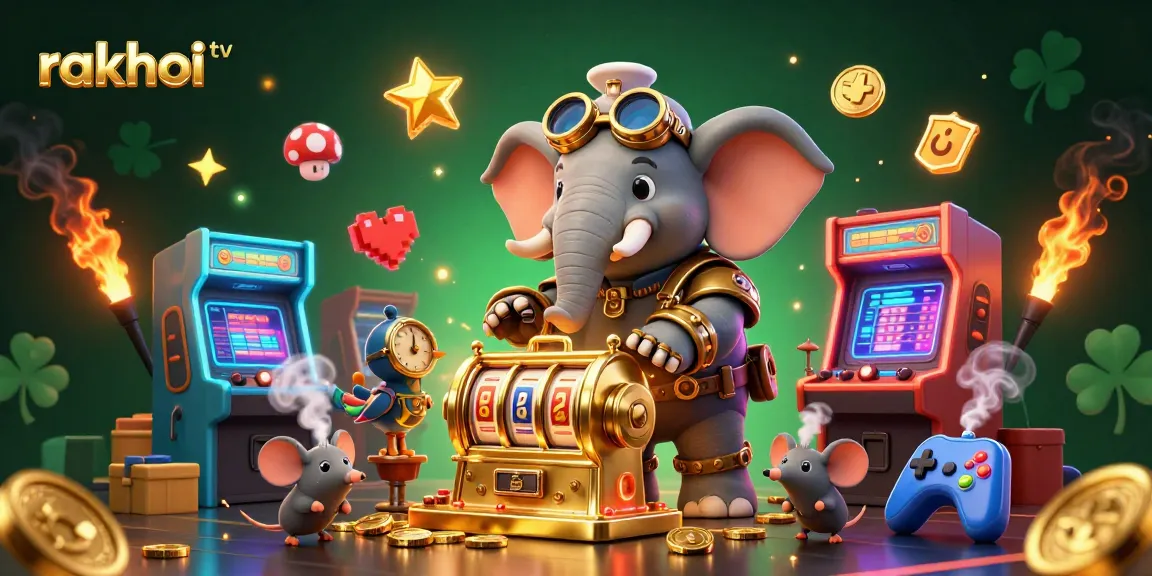 Experience the vibrant world of rakhoi tv with a steampunk elephant gaming and creating excitement.