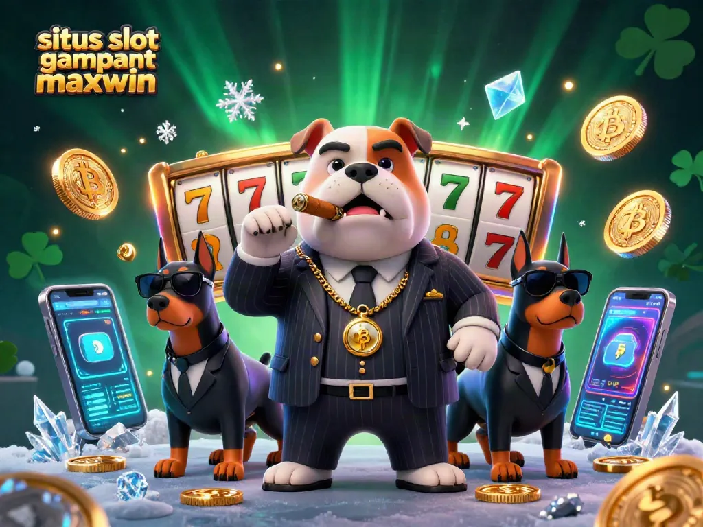 Engage with situs slot gampang maxwin through a vibrant 3D illustration showcasing luck and gaming excitement