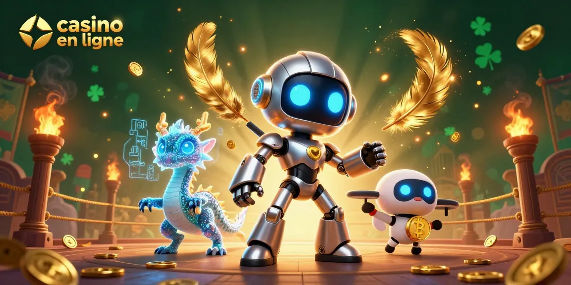Visitez notre casino en ligne et gagnez des pièces d'or tout en jouant dans un monde fantastique rempli de robots et de dragons.