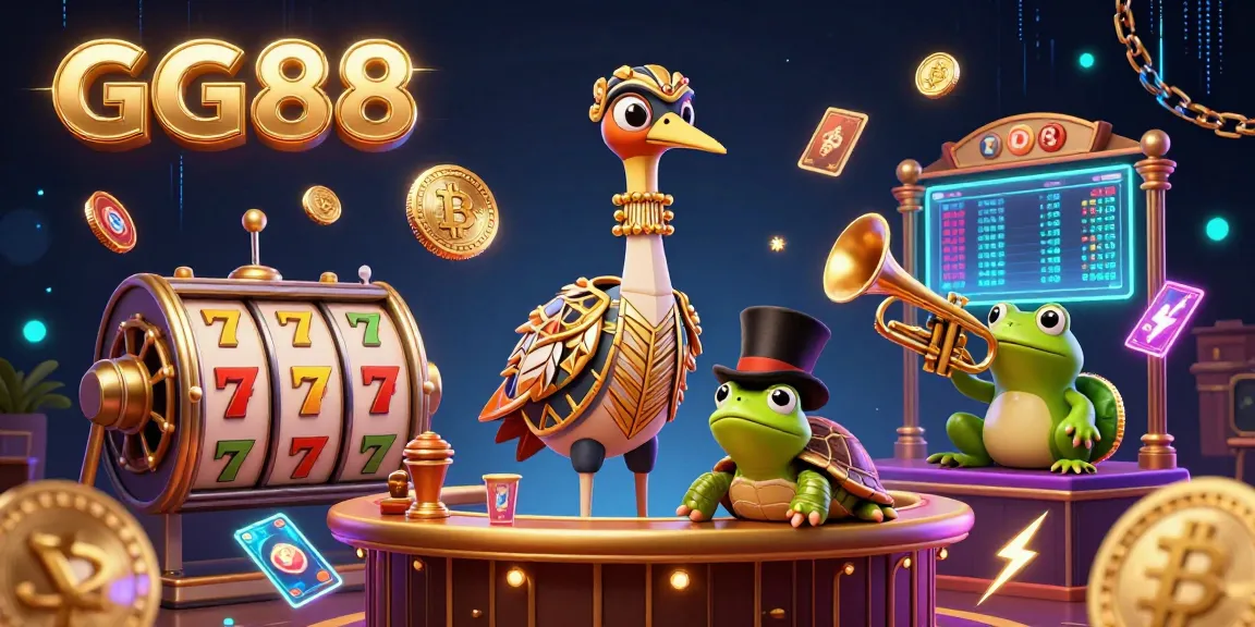 Engage in thrilling gameplay with GG88, featuring a vibrant casino scene filled with dazzling elements and rich characters.