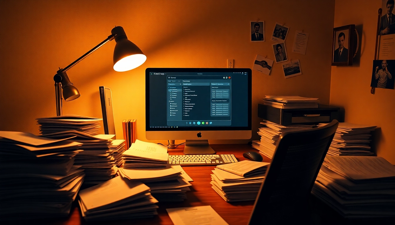 Investigate whose telephone number is this uk free through a detective's organized desk.