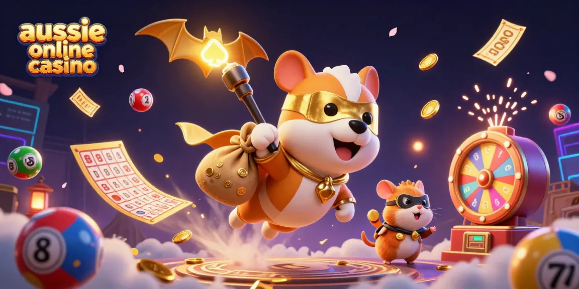 Explore exciting games at aussie online casino with vibrant characters and dynamic elements.