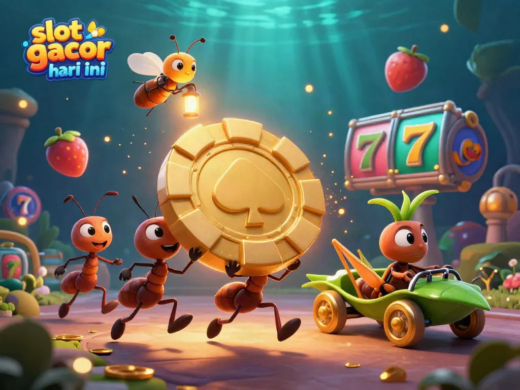 Menghadirkan slot gacor hari ini dengan semangat tinggi dalam ilustrasi 3D, menciptakan suasana kasin yang berwarna-warni.