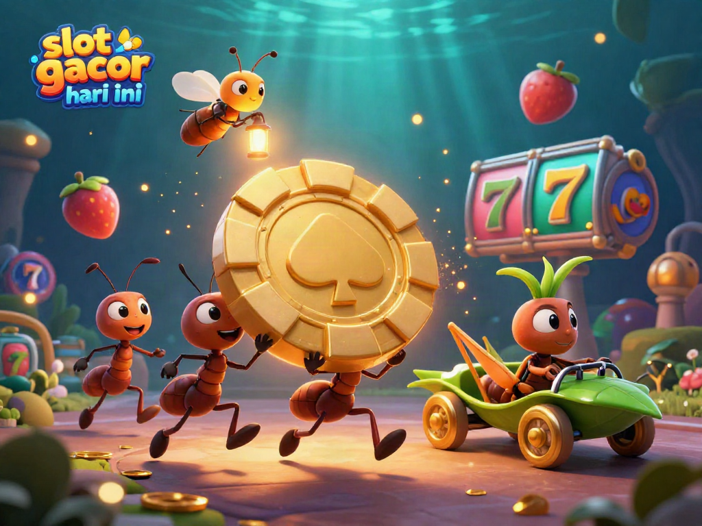 Menghadirkan slot gacor hari ini dengan semangat tinggi dalam ilustrasi 3D, menciptakan suasana kasin yang berwarna-warni.
