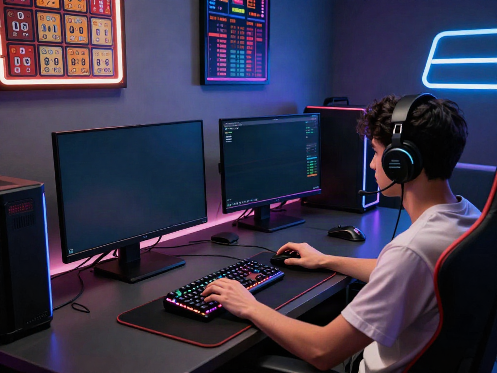 Experience the thrill of Daftar Dewatogel in a modern gaming setup with immersive visuals and exciting features.