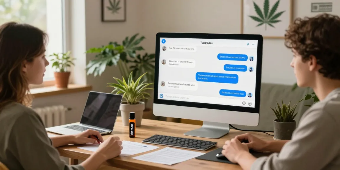 Engaging Canna City community on Telegram discussing thc vape telegram uk topics in a vibrant chat.