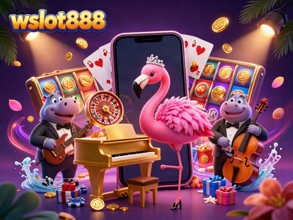 Gambarkan pengalaman wslot888 dengan penyanyi flamingo dan hippo di kasino kontemporer.