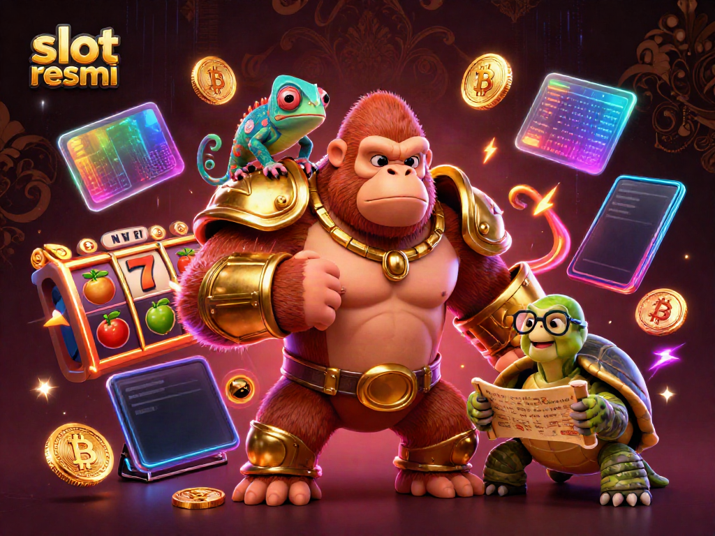 Menangkan permainan slot resmi dengan simbol jackpot dan mesin slot dalam ilustrasi menarik ini.