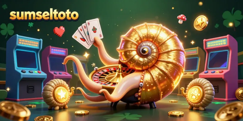 Experience thrilling gameplay with sumseltoto, showcasing a nautilus roulette wheel and glowing card hands.