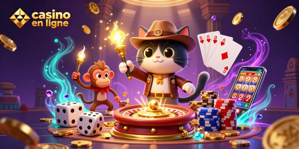 Découvrez des trésors au casino en ligne avec un explorateur et un singe dans une ambiance magique.