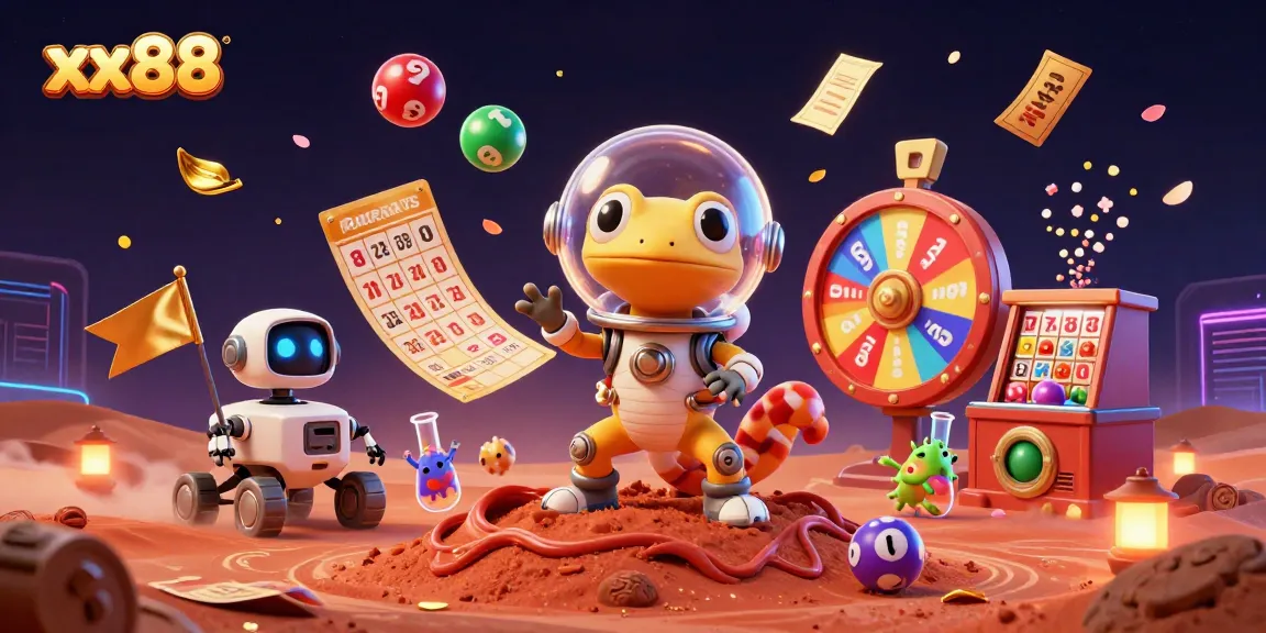 Experience the excitement of winning at xx88 with animated colorful elements representing dynamic gambling activities.
