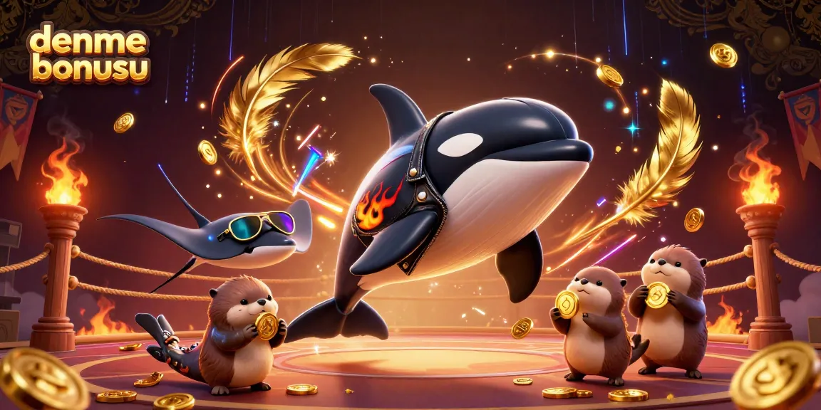 Engage with deneme bonusu deals while a whale, stingray, and otters celebrate riches.