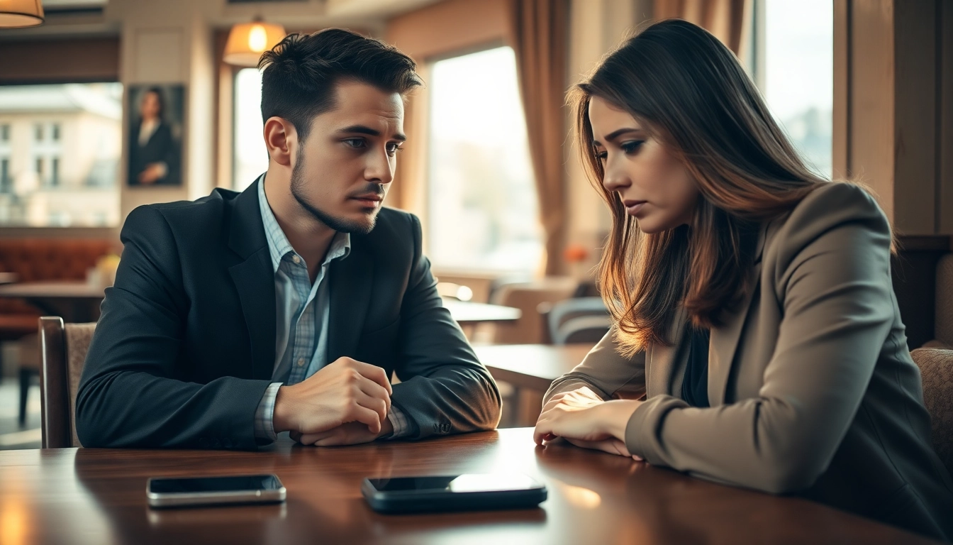 Identify signs of emotional infidelity in relationship through tension in a couple's expressions.