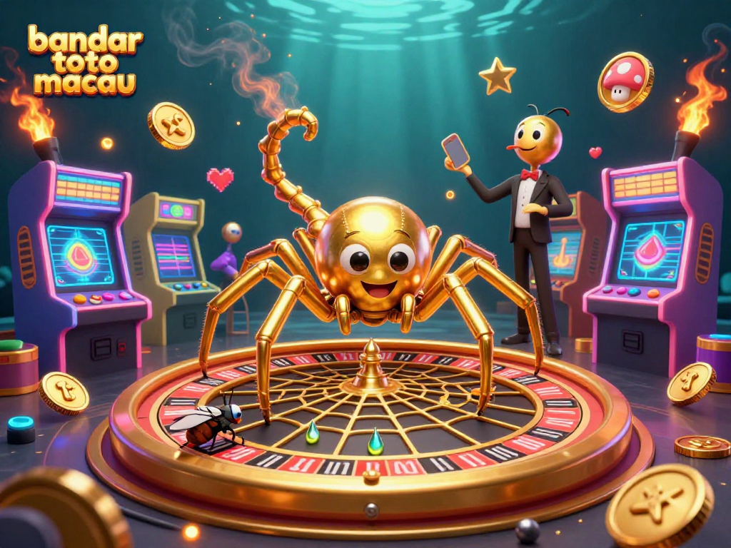 Experience thrilling bets at bandar toto macau, where a golden spider spins fortune-themed games.