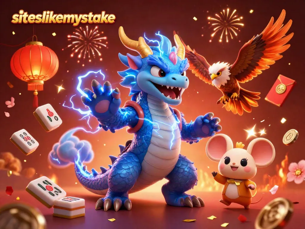 Experience thrilling gaming action at siteslikemystake with vibrant characters and casino elements.