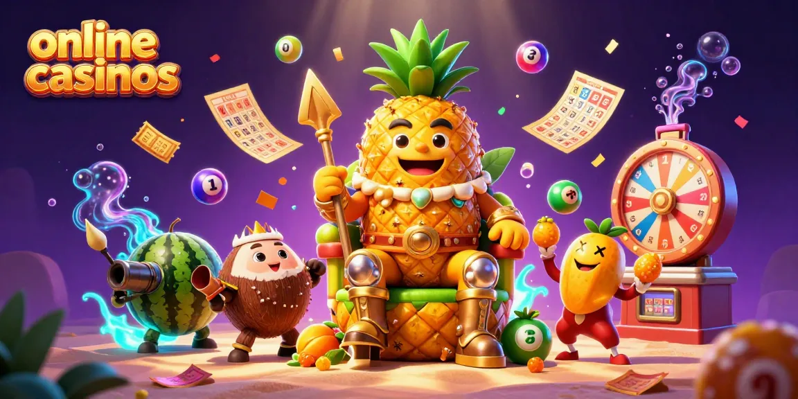 Engage with online casinos featuring a vibrant, dynamic scene filled with lottery and game elements.