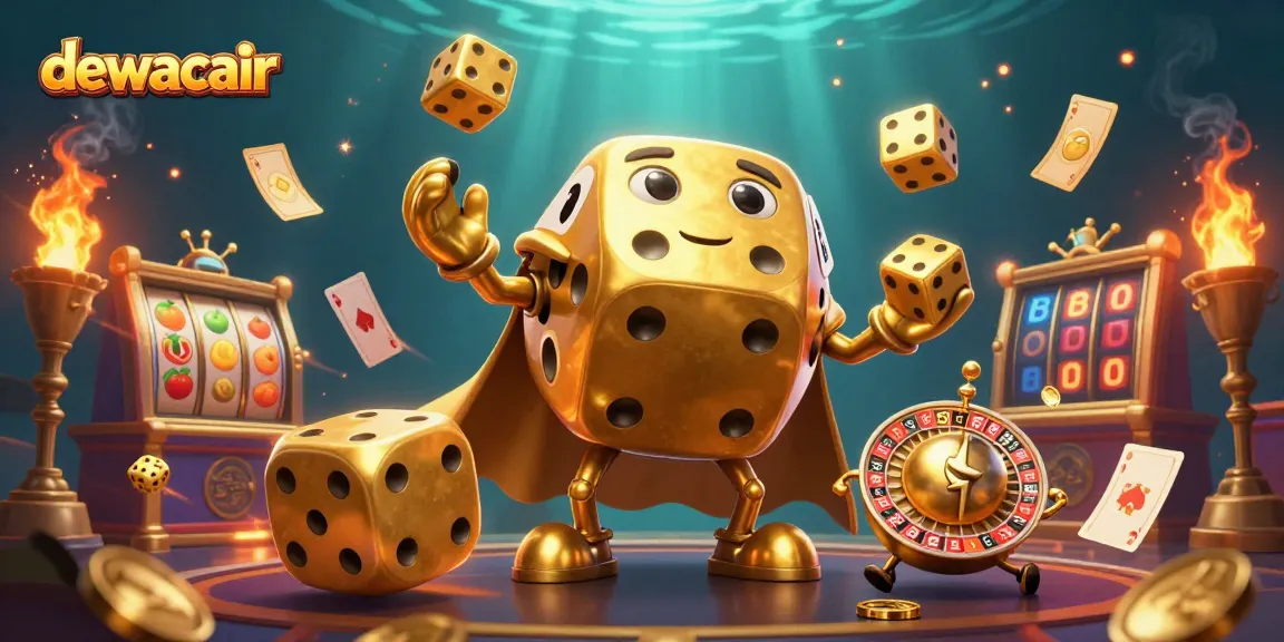 Catch exciting wins at dewacair while playing vibrant slot machines with golden dice characters!