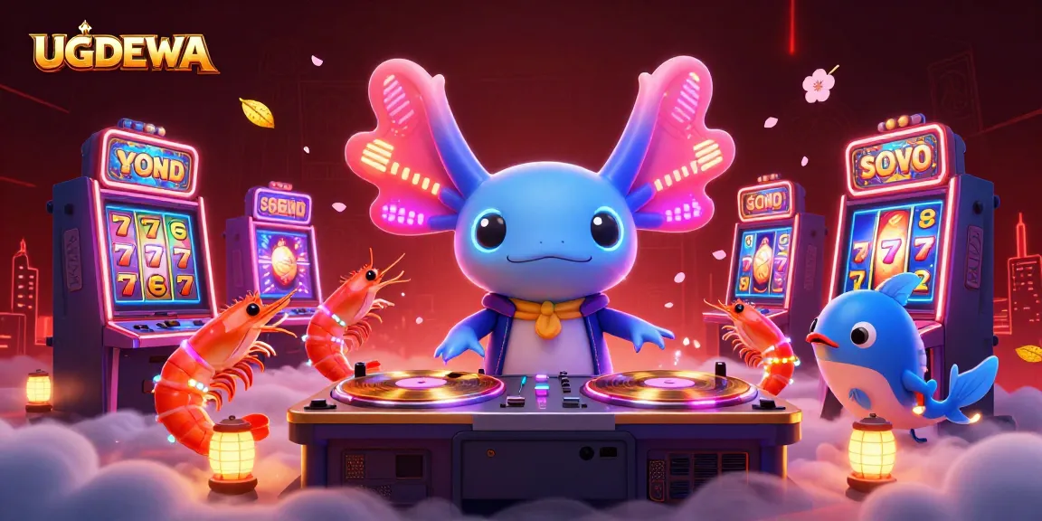 Experience thrilling moments at UGDEWA with vibrant slot machines and dynamic characters.