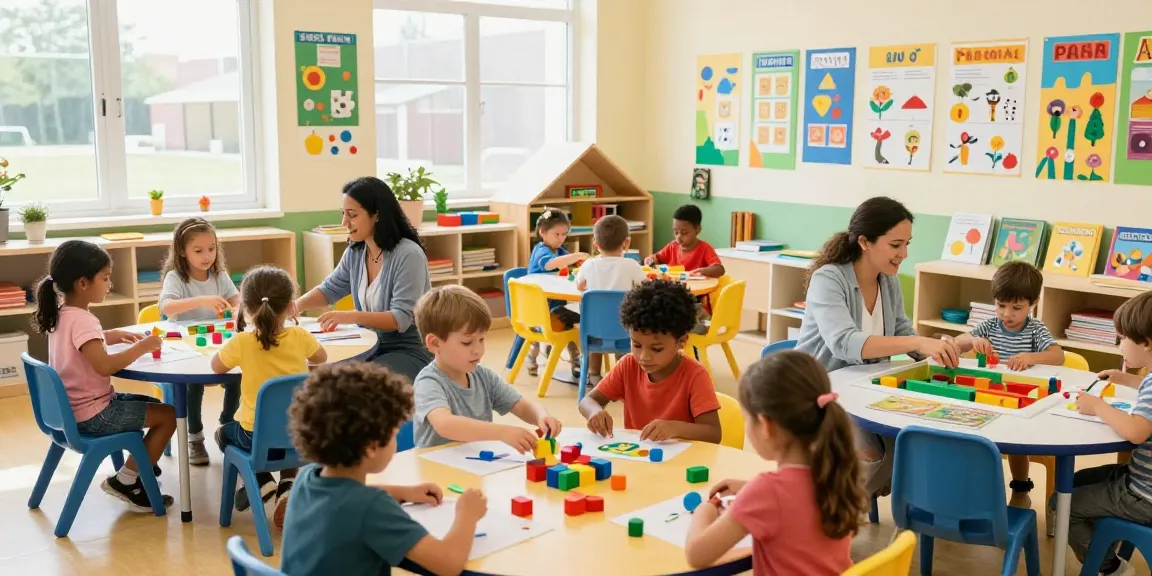 Interactive preschool classroom showcasing inquiry-based learning, highlighting Japanese kindergarten Singapore.