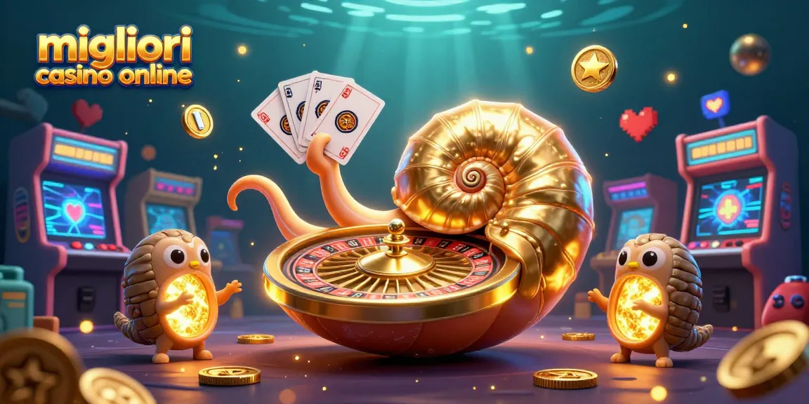 Gioca nei migliori casino online con il nautilus che tiene le carte in questo colorato e dettagliato ambiente.