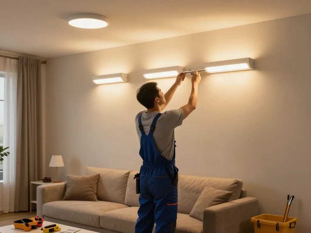 Instalare aplice LED - serviciu de iluminat de încredere din comunitate.