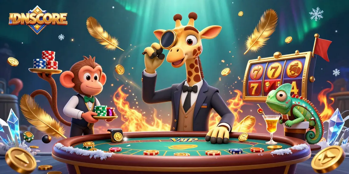 IDNSCORE offers exciting gameplay with slots and casino action in a vibrant 3D illustration.