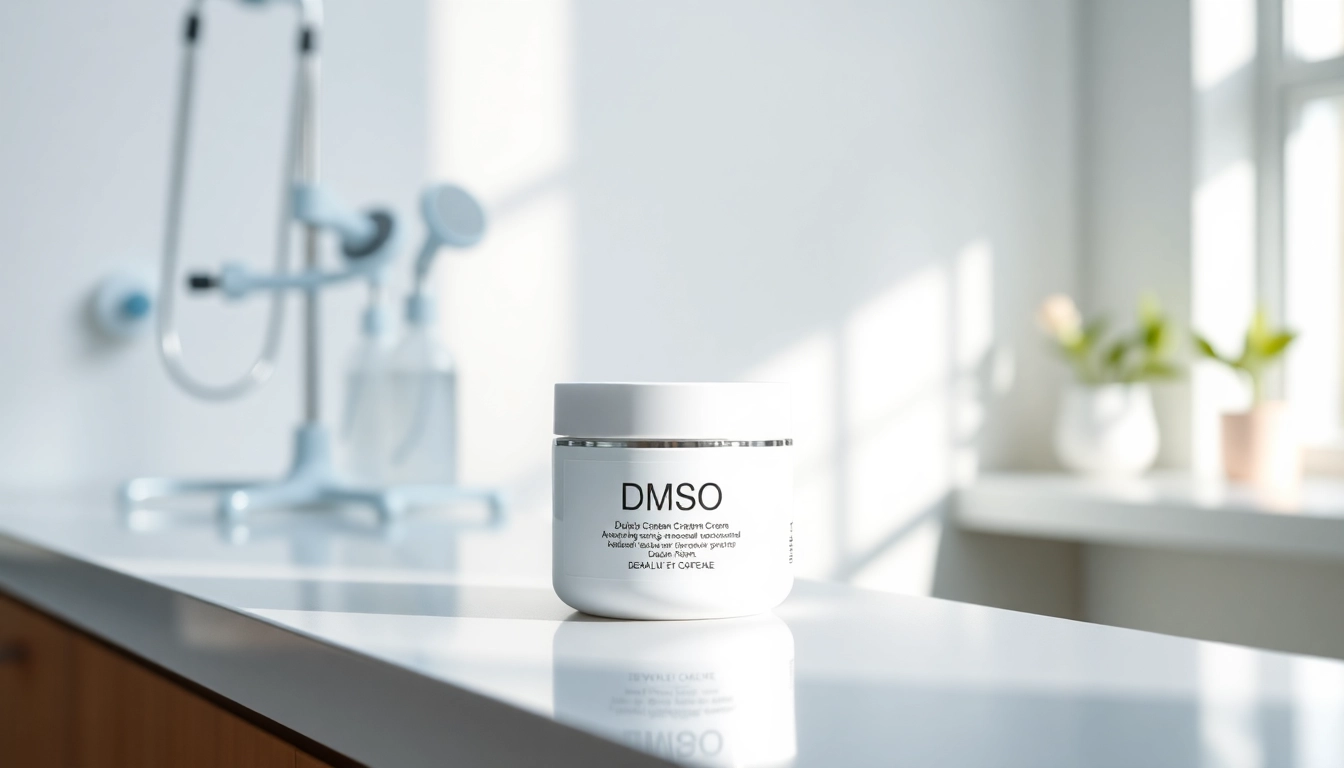 Applying dmso cream to soothe irritated skin with an emphasis on its benefits.