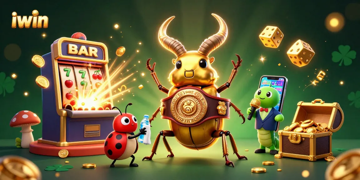 Experience thrilling casino action at iwin with vibrant characters and exciting game elements in a 3D illustration.