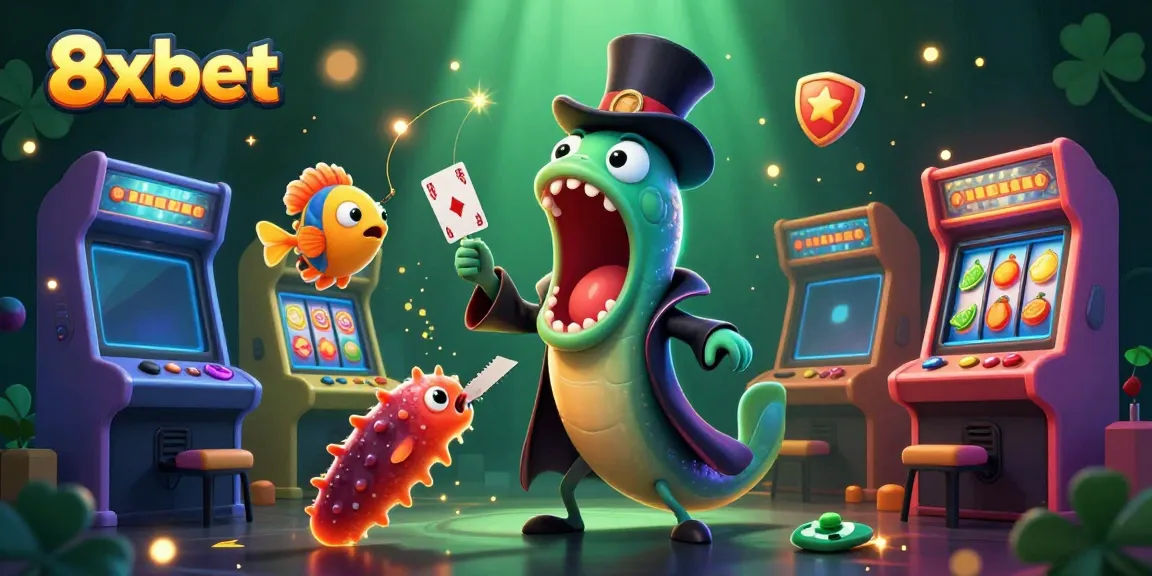 Experience thrilling casino adventures with 8xbet in this vibrant underwater scene.