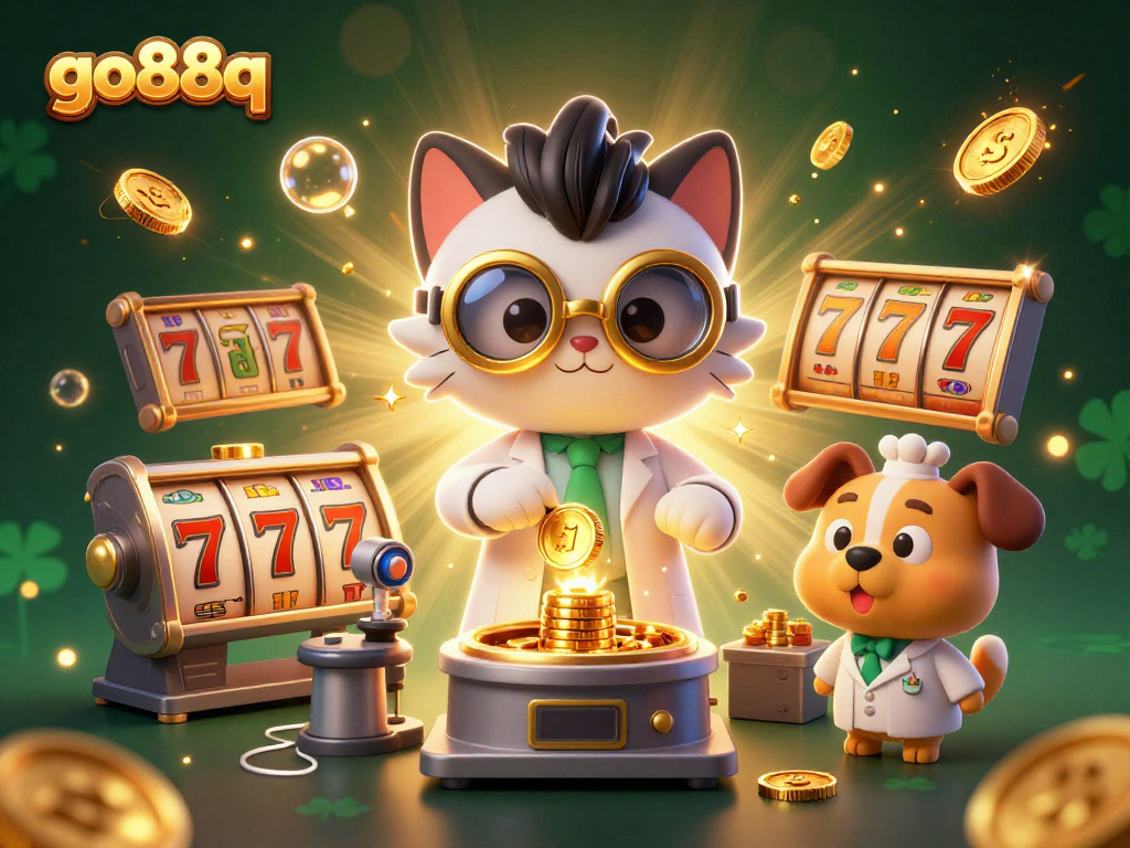 Experience thrilling wins at go88q with dynamic slots and golden sparkles illustrating our casino!
